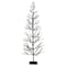6ft. Pre-Lit Brown Artificial Christmas Tree with LED Clear Icicle Lights